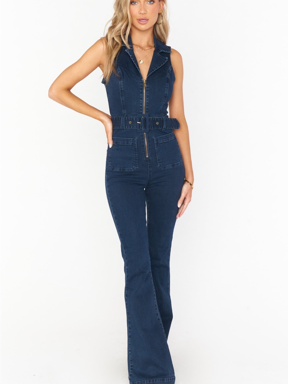 Show Me Your MuMu Jacksonville Denim Jumpsuit